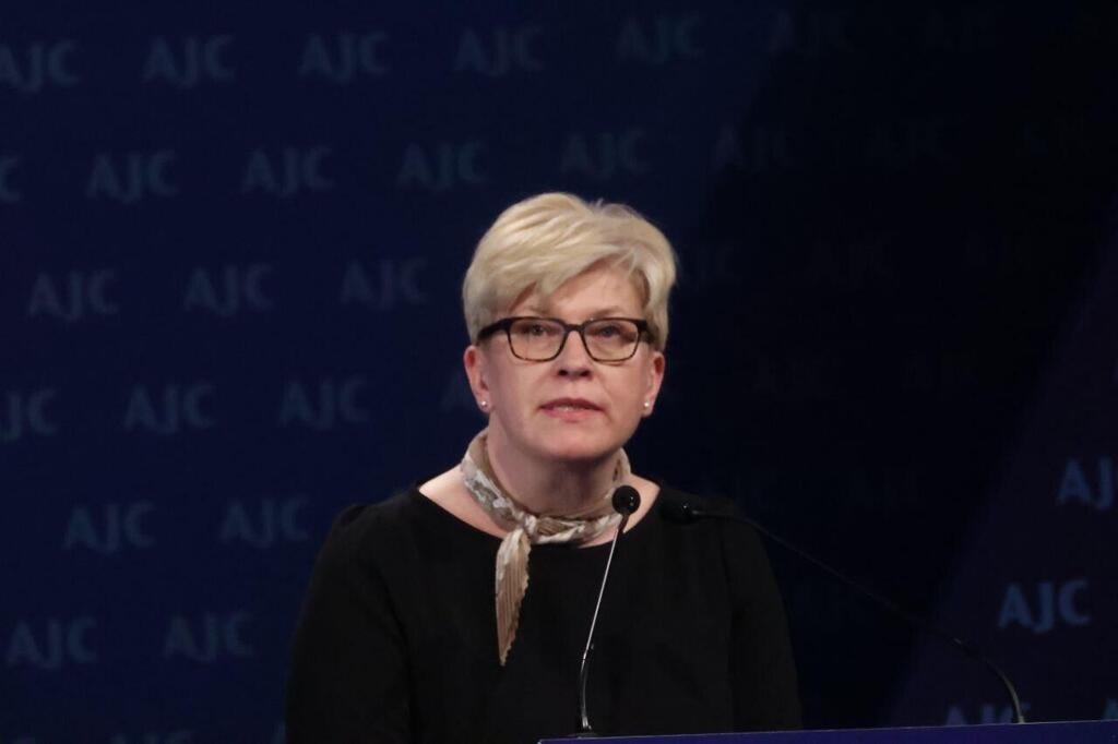 Lithuania Prime Minister Ingrida Šimonytė at AIPAC conference (Photo: Moti Kimchi ) אינגרידה שימוניטה בכנס השנתי של הוועד היהודי-האמריקאי