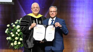 נשיא הטכניון פרופ' אורי סיון עם ג'וני סרוג'י