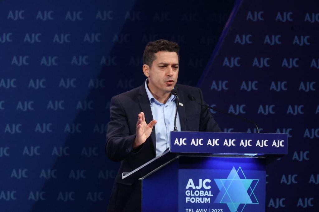 Diaspora Affairs Minister Amichai Chikli (Photo: Moti Kimchi) עמיחי שיקלי בכנס AJC