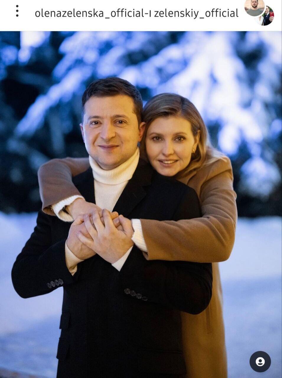 Владимир и Елена Зеленские в начале 2022 года