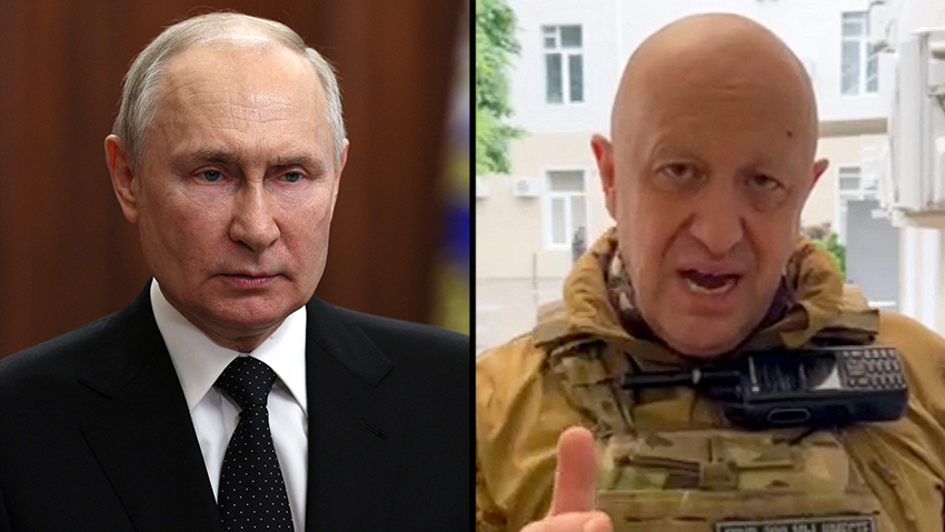 Russian President Vladimir Putin and Wagner boss Yevgeny Prigozhin (Photo: Reuters, AFP PHOTO / Telegram channel of Concord group) פריגוז'ין ופוטין