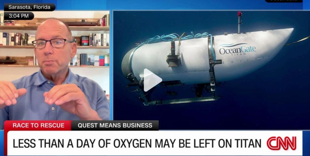CNN coverage of missing sub (Photo: Screenshot) CNN coverage of missing sub