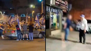אדם שולף אקדח על מפגין, ניסיון דריסה של מפגינה בפתח תקווה