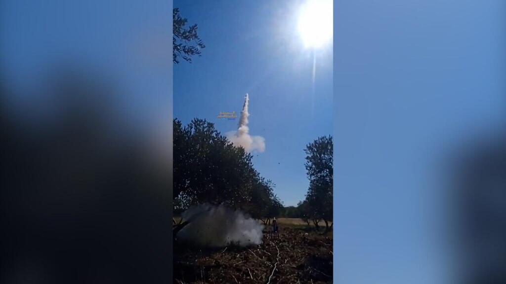 Screenshot from video claiming Hamas rocket launch from Jenin toward the Gilboa region of northern Israel לפי דיוווחים פלסטינים: תיעוד ירי רקטות מג'נין לגלבוע