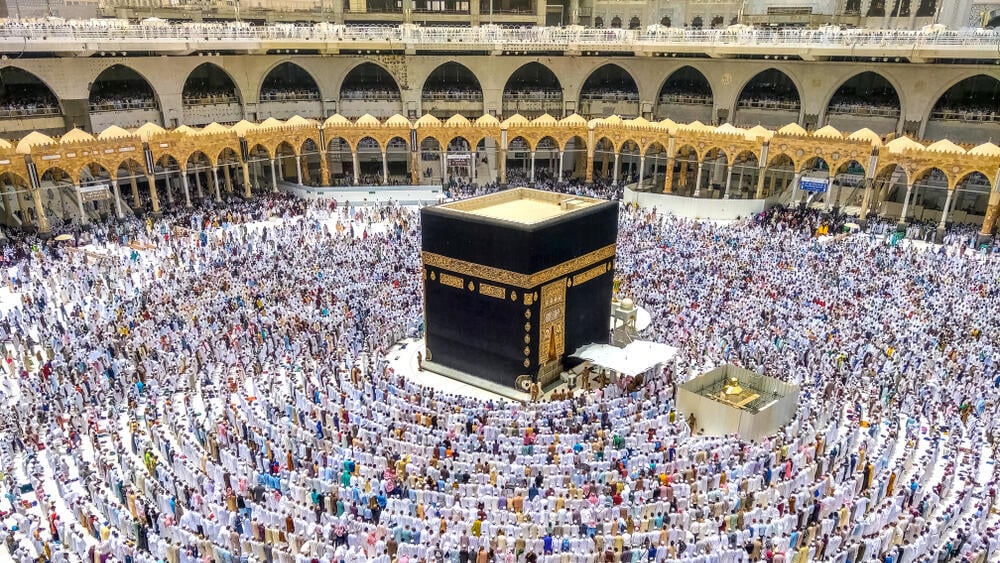 Mecca (Photo: Shutterstock) המוני המתפללים במכה