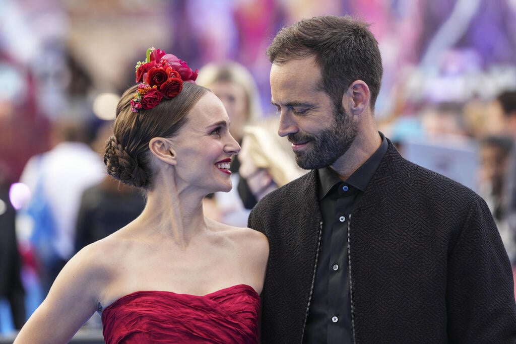 Millepied and Portman (Photo: Scott Garfitt, AP) בנז'מין מילפייה עם נטלי פורטמן