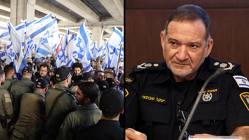 המוחים התלוננו על דוחק בנתב"ג, המפכ"ל השיב: "מייצרים מצג שווא, יש מקום" (צילום: רויטרס/GIL COHEN-MAGEN/Pool , EPA/ABIR SULTAN) ישיבת ממשלה