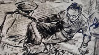 הציורים שציירו חברי קיבוץ ניצנים שנפלו בידי המצרים