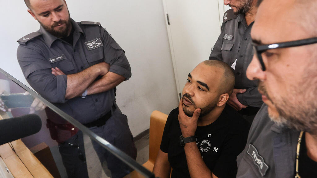 עבאס במהלך הדיון בהכרעת דינו (צילום: גיל נחושתן) הכרעת דין לקוסאי עבאס החשוד בביצוע לינץ' בעכו בזמן שומר חומות