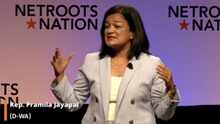 US Rep. Pramila Jayapal at the Netroots Nation conferece