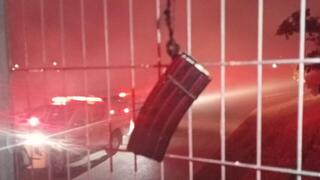 תיעוד הצתת השריפה במתבן בכפר שמאי