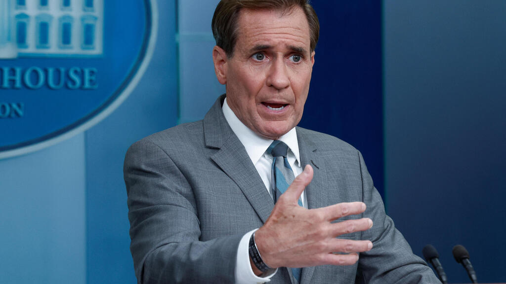 John Kirby (Photo: Evelyn Hockstein / Reuters) ג'ון קירבי תדרוך עיתונאים הבית הלבן וושינגטון ארה"ב