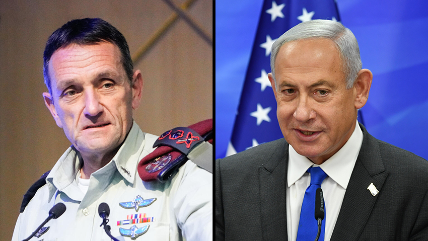ראש הממשלה נתניהו והרמטכ"ל הלוי (צילום: שלו שלום, יואב דודקביץ') הרצי הלוי, בינימין נתניהו
