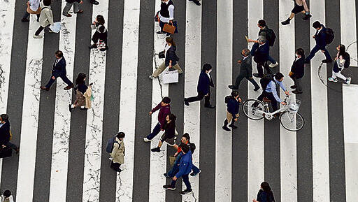 מעבר חציה ביפן | צילום: אי־פי, Eugene Hoshiko yk13523578