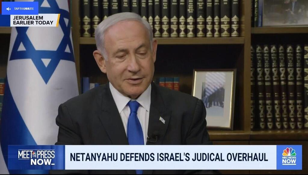 Prime Minister Benjamin Netanyahu in an interview on NBC News 