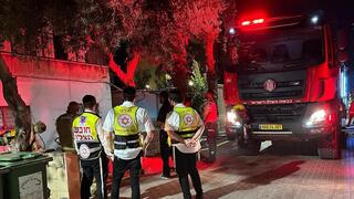 זירת השריפה ברחוב התנאים בראש העין