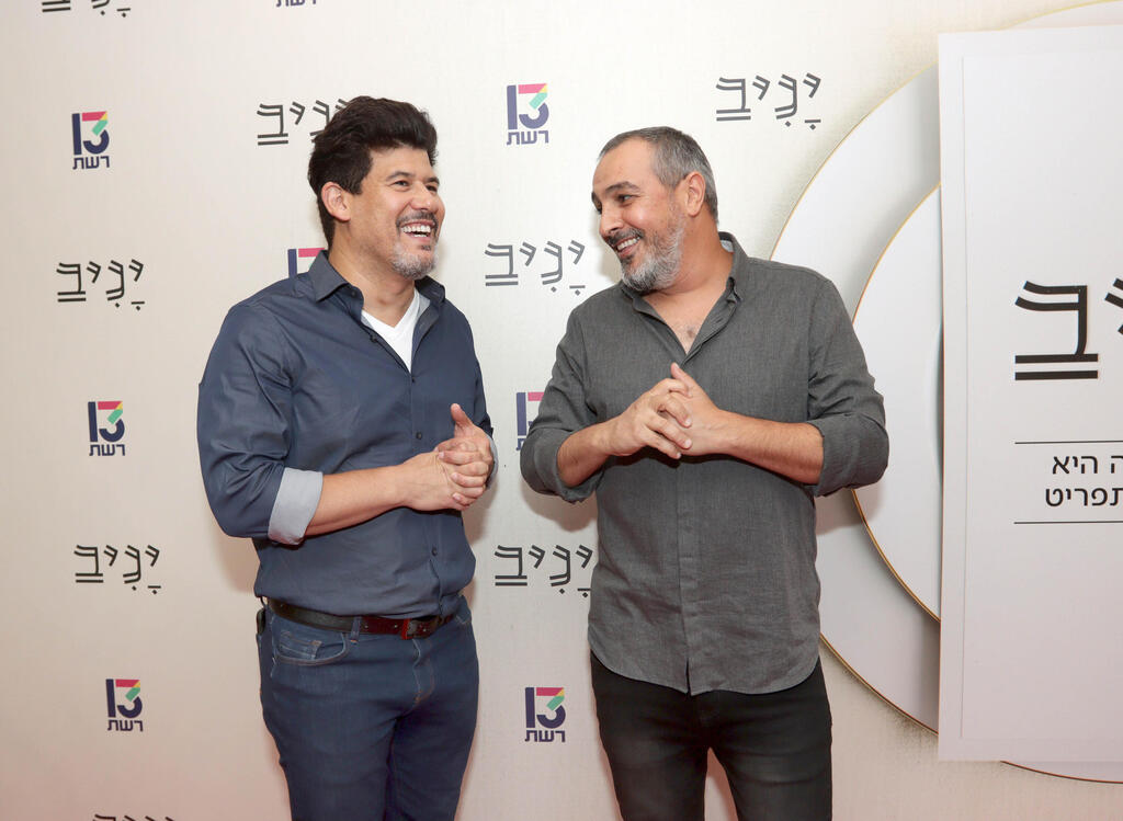 מי אמר שאי אפשר לפרגן גם בפרוייקטים לא משותפים? חנן סביון וגיא עמיר (צילום: ענת מוסברג ) פרימיירה יניב