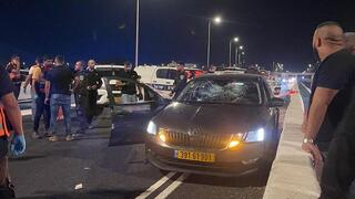 זירת הירי בצומת להבים ליד רהט שבנגב