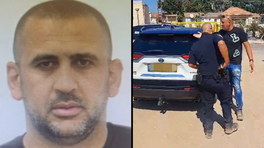 ראמי איסמעיל הייב. מגובי הפרוטקשן האלימים בצפון ( צילום: דוברות המשטרה ) מעצרו של ראמי איסמעאיל, אחד מגובי הפרוטקשיין בטובא זנגריה