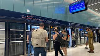 הרציף ברכבת הקלה מיהודית בתל אביב לקריית אריה בפתח תקווה