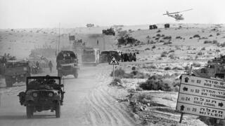 Mechanized IDF convoy making its way to the front 