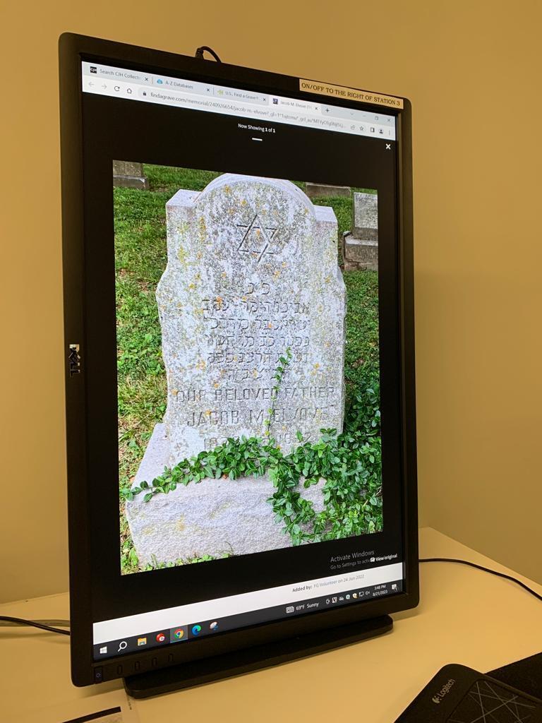 She even managed to find a high-res photo of my great-grandfather's gravestone (Photo: Daniel Edelson) She even managed to find a high-res photo of my great-grandfather's gravestone