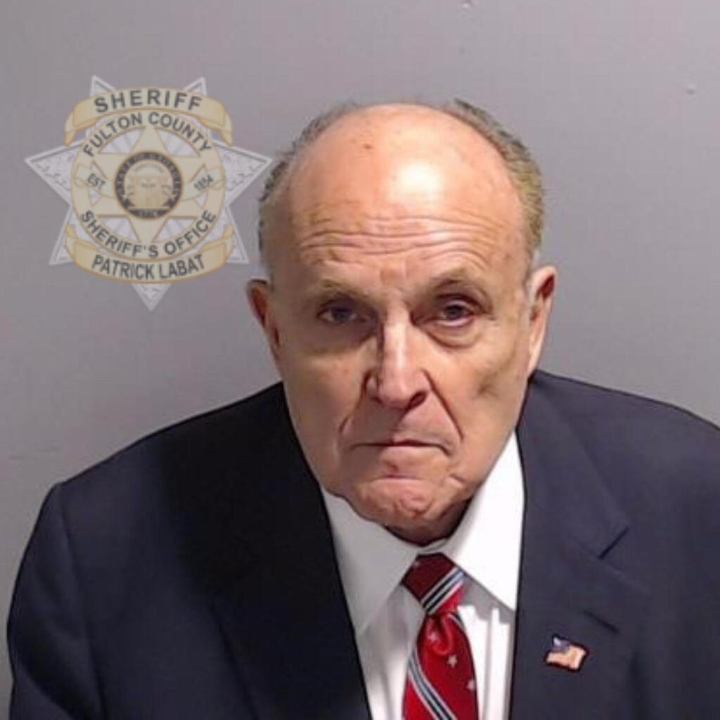 La photo d'arrestation de Rudy Giuliani en Géorgie USA