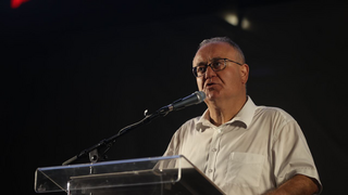  עו"ד מאמון עבד אלחי בהפגנה בקפלן תל אביב