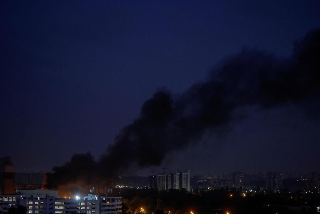 צילום: REUTERS/Vladyslav Sodel פגיעת מל"טים באוקראינה