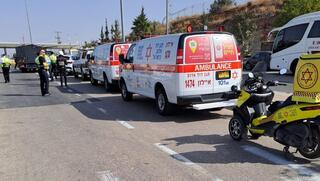 זירת פיגוע הדריסה במחסום מכבים