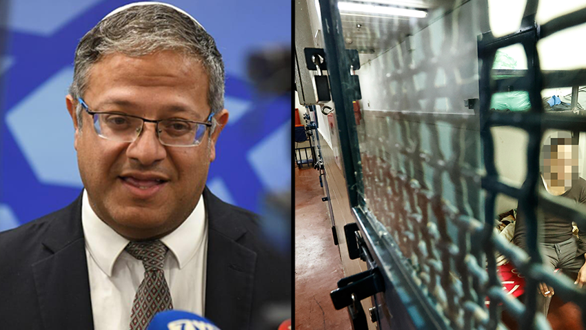 Az izraeli belbiztonsági miniszter szigorítaná a palesztin rabok börtönkörülményeit