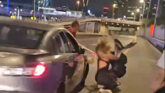 תיעוד: נהג דורס מפגינים באיילון