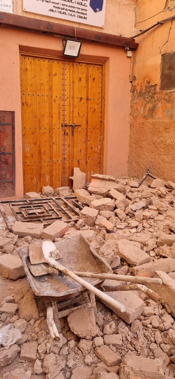 תיעוד: קריסת בית הכנסת אלעזמה ברובע היהודי במרקש בזמן רעידת האדמה