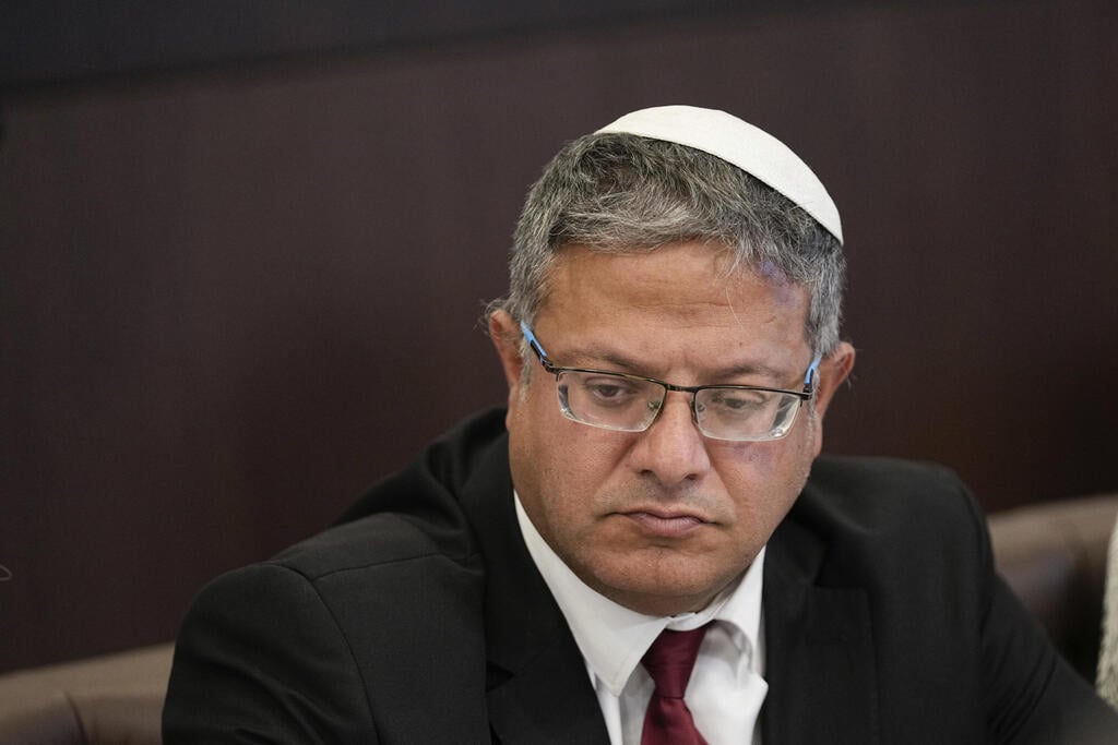 בן גביר. "זאת המלצה ואת יועצת", אמר ליועמ"שית (צילום: AP Photo/Ohad Zwigenberg, Pool) ישיבת ממשלה