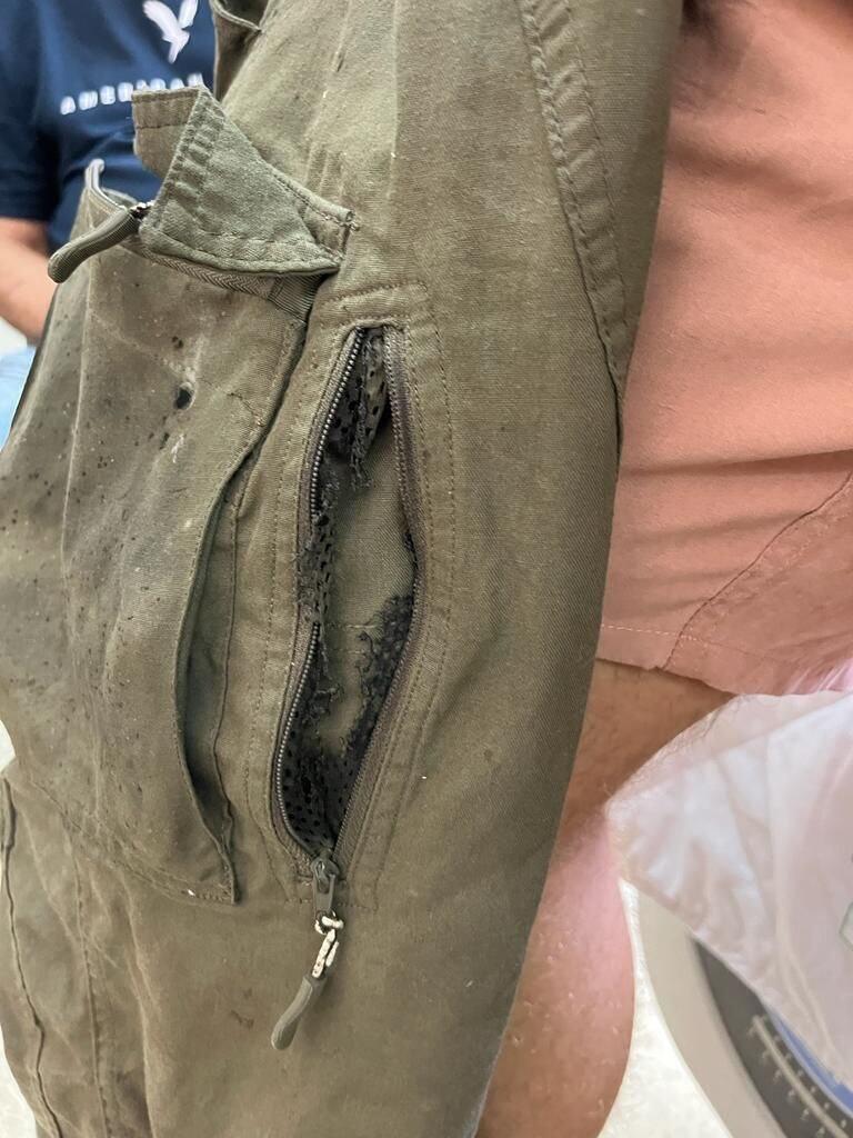 Minor damage to new uniform from fire המדים החדשים חסינים מאש והצילו את חייהם של לוחמי צה"ל בשכם