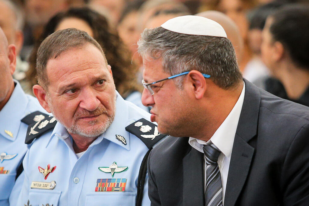 האתגר של בן גביר: בחירת מפכ"ל ונציב שב"ס (צילום: אלכס קולומויסקי) טקס ראש השנה תשפ״ד במטה הארצי בירושלים