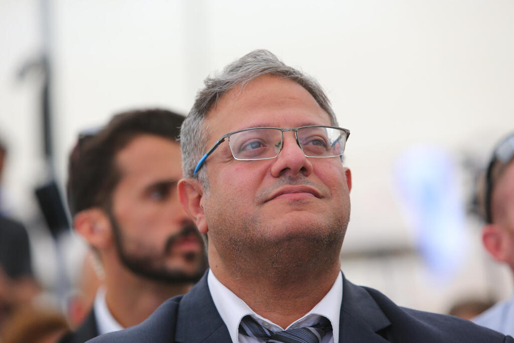 בן גביר. ''פרובוקציות אינן מדיניות'' (צילום: אלכס קולומויסקי) טקס ראש השנה תשפ״ד במטה הארצי בירושלים