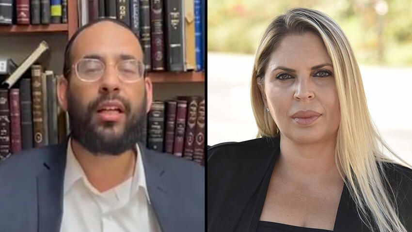 אילוז והרב יקותיאל (צילום: שרון צור) שני אילוז