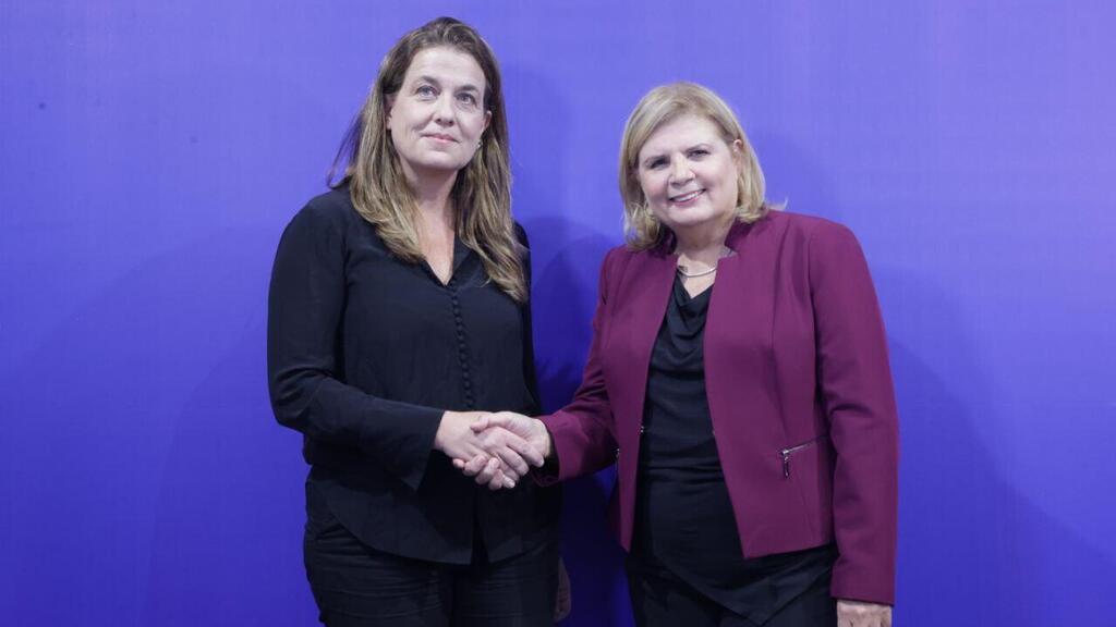 מנסות לצמצם את הפער מול חולדאי. ברביבאי וברנד (צילום: מוטי קמחי) אורנה ברביבאי וציפי ברנד