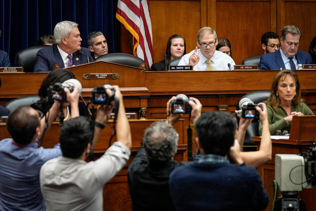 Jim Jordan delivers remarks in the first Biden impeachment hearing on Thursday 