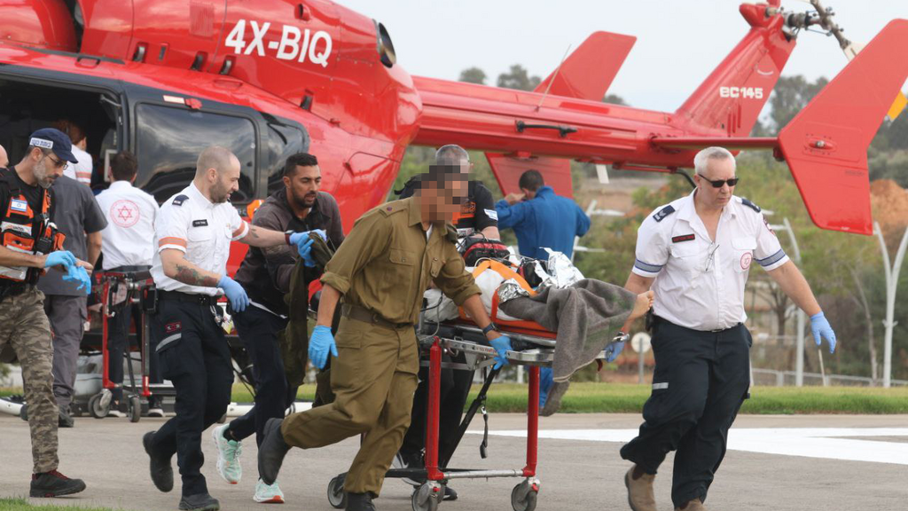 פינוי פצועים מסוק  בית חולים 