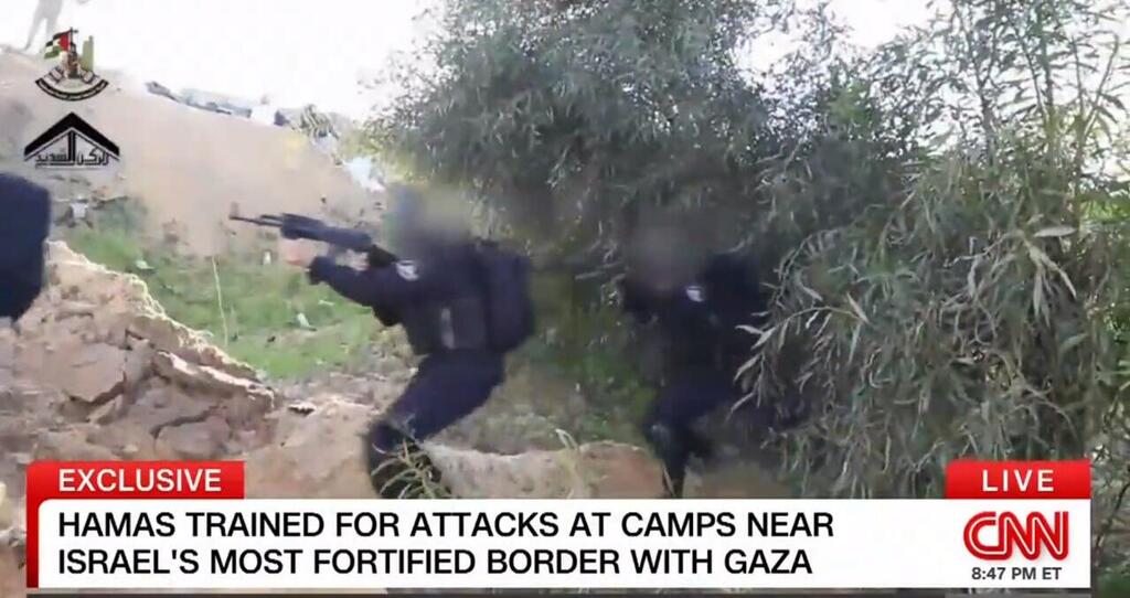 אימונים של חמאס רצועת עזה ב מחנה הצמוד לגבול עם ישראל