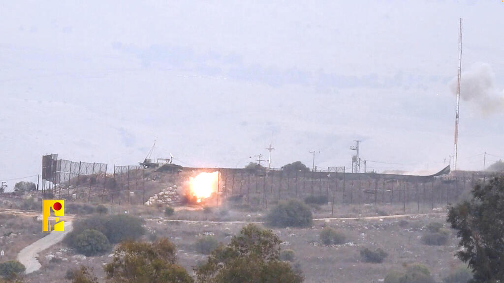 Shooting by terrorists at Israel from southern Lebanon (Photo: Islamic Resistance/Handout via REUTERS) ירי של מחבלים לעבר ישראל בדרום לבנון