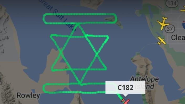 טייס דלתא איירליינס יצר צורה של דגל ישראל במכ"ם