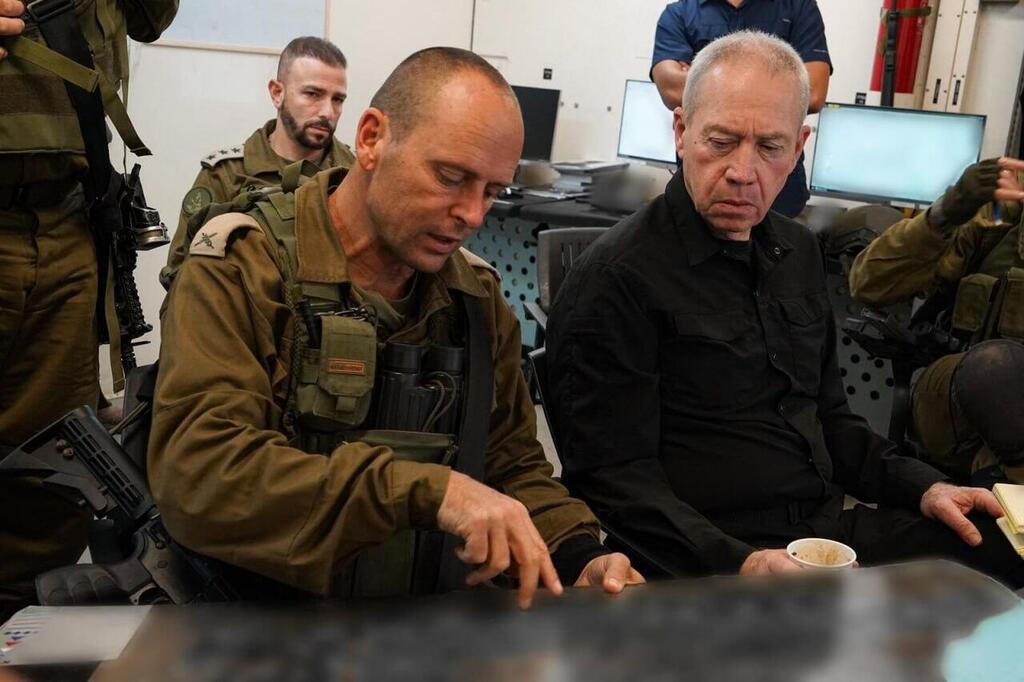 צילום: אריאל חרמוני, משרד הביטחון יואב גלנט בהערכת מצב בגבול הצפון