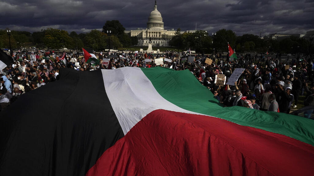 הפגנה של פרו-פלסטינים בוושינגטון