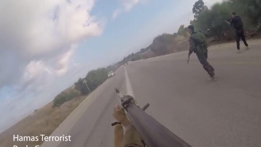 Hamas headcam during the terrorists massacre on October 7 (Photo: IDF Spokesperson's Unit) סרטון שהופץ לתקשורת הזרה מהטבח הרצחני בעוטף ישראל ב-7.10