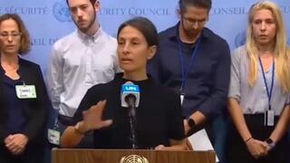 Rachel Mom of hostage speaks at UN 
