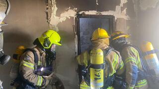 שריפה בבניין מפתח תקווה מנפילת יירוט