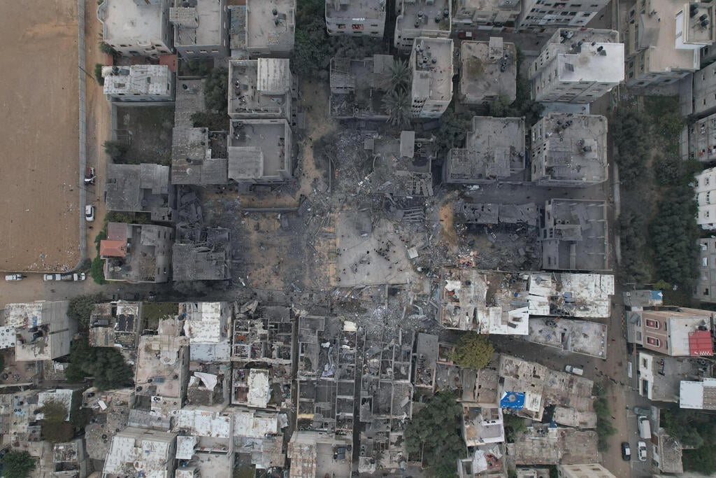 צילום: REUTERS/Mohammed Fayq Abu Mostafa הרס ברצועה